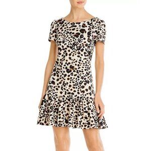 Betsey Johnson Leopard Animal Print Ruffle Fit & Flare Dress
